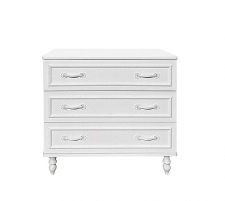 Comodă Juliette 3 Sertare, Alb Elegant, Dimensiuni 88x46x83 cm – Stil Clasic Romantic [1]