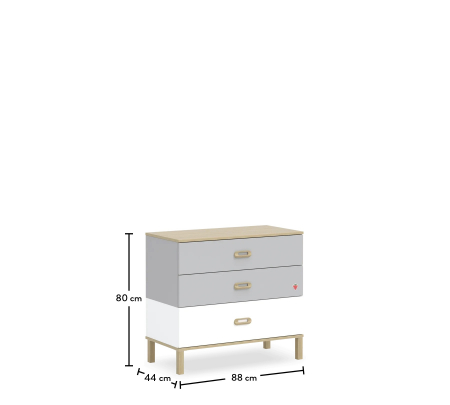 Comoda cu 3 sertare pentru copii, Colectia Mino Baby 88x80x44cm - Cilek [8]