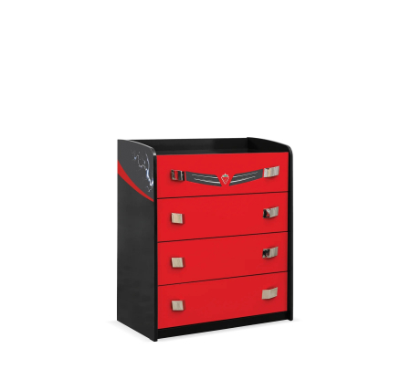 Colectia Champion Racer - Comoda cu 4 sertare, pentru camera baieti Colectia Champion Racer