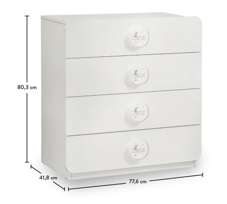 Comoda cu 4 sertare, pentru camera copii, colectia Baby Cotton [4]