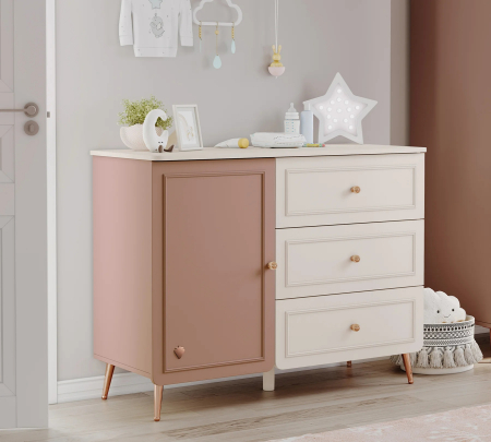 Comoda cu 3 sertare si usa, 112x86x47 cm, Colectia Baby Elegance [1]