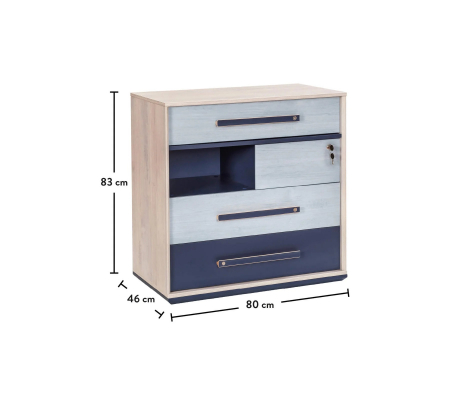 Comoda din pal din Colectia Trio 80x46x83 cm [5]