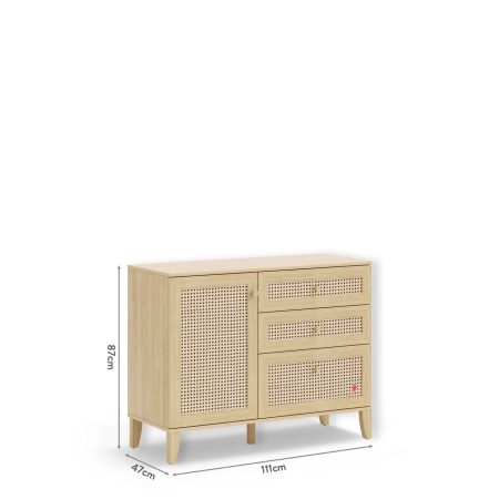 Comoda mare pentru camera copii si adolescenti, 111x87x47 cm, Colectia Loof New [3]