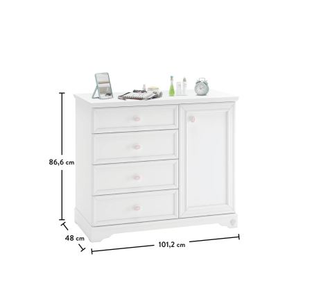 Comoda pentru camera fetelor Colectia Rustic White [4]