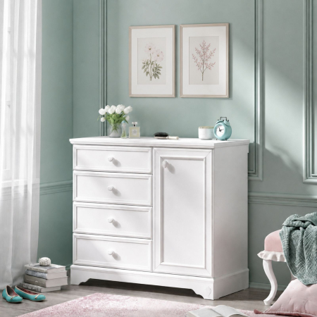 Comoda pentru camera fetelor Colectia Rustic White
