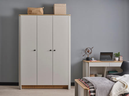 Dulap copii 3 uși Sirius – mobilier modern pentru camera copiilor, 139x57x200 cm [3]