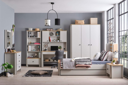Dulap copii 3 uși Sirius – mobilier modern pentru camera copiilor, 139x57x200 cm [4]