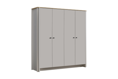 Colectia Sirius - Dulap copii 4 uși Sirius – mobilier modern pentru camera copiilor, 180x57x200 cm