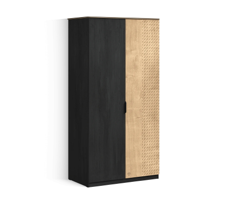 Colectia Black - Dulap cu 2 usi pentru tineret, Colectia Black, 106x61x210 cm