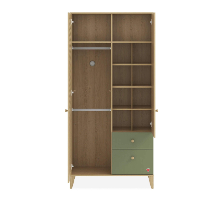 Dulap cu 2 usi pentru copii, 95x200x53 cm, Colectia LOOF [1]