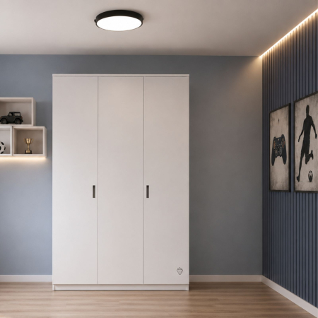 Dulap cu 3 usi  Colectia White, 137x53x197 cm [1]