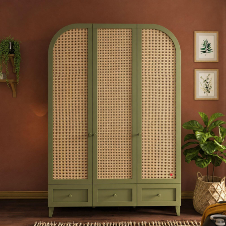 Colectia Loof - Dulap cu 3 usi cu arc pentru copii si adolescenti, 149x220x62 cm, Colectia Loof New