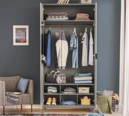 Dulap 104x214x59 cm pentru adolescenti, colectia Space Gray [4]