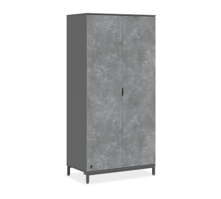 Colectia Space Gray - Dulap 104x214x59 cm pentru adolescenti, colectia Space Gray