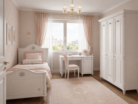 Colectia Romantic - Set mobilier camera copii 12 mp – Colectia Romantic