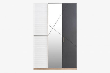 Dulap cu 3 usi si oglinda pentru copii 133x204x64 cm, Colectia NEW CITY [1]