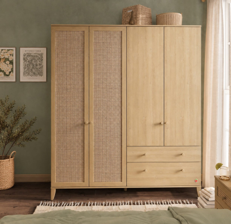 Catalog mobila - Dulap cu 4 usi pentru copii si adolescenti, 180x210x59 cm, Colectia Loof New