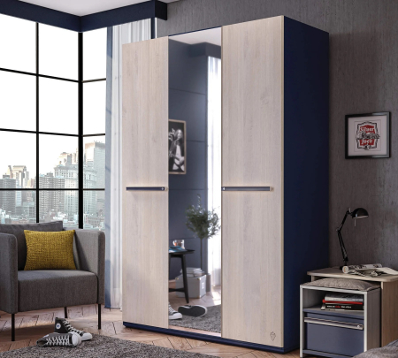 Dulap cu trei usi pentru camera copii Colectia Trio 135x61x203.5 cm [2]