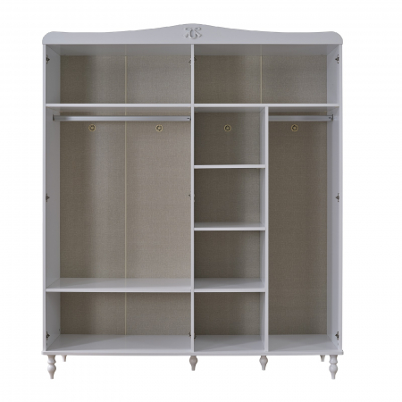 Dulap Juliette 4 Uși 177x60x209 cm - Dulap Elegant pentru Camera Copiilor [2]