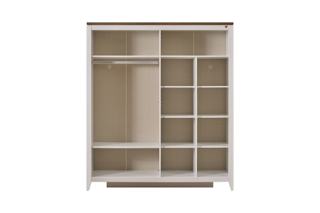 Dulap modern alb pentru copii, 4 uși, 180x58x207 cm, colecția Lucia [2]
