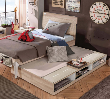 Sertar pat multifunctional pentru camera copiilor Colectia Duo  90x190 cm [1]