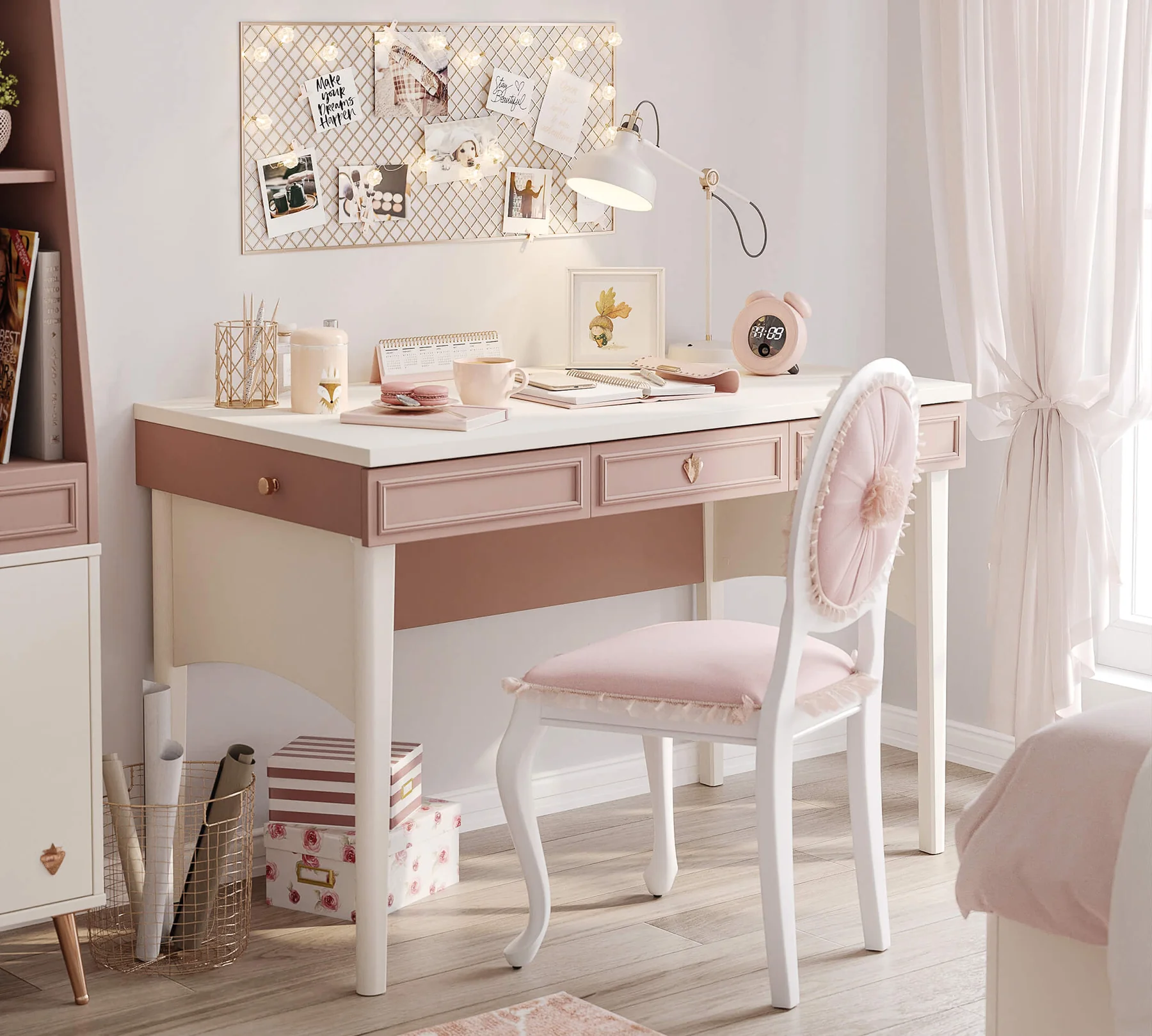 Masa de birou, pentru camera fetelor Colectia Elegance [3]