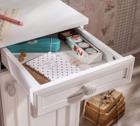 Set Studiu Camera Fete Romantica 3 Piese – Birou + Unitate + Biblioteca [2]