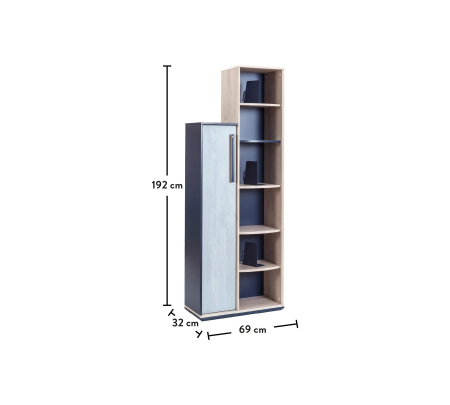 Modul dulap copii, Colectia Trio 69x32x192 cm [4]