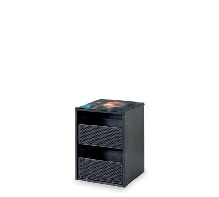Scaune copii - Taburet cu spatiu de depozitare pentru camera adolescenti, Colectia Dark Metal