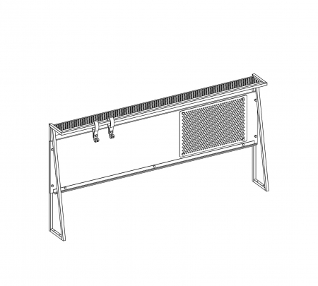Panou multifunctional, pentru tineret Colectia Dark Metal 114x16x66 cm [5]