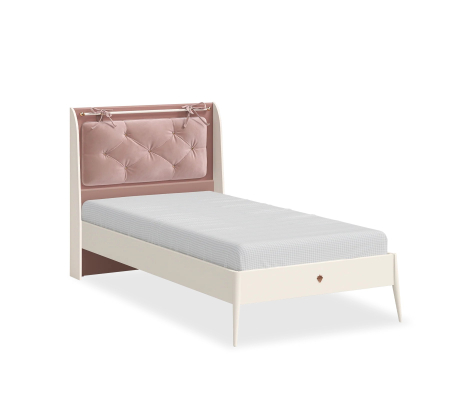 Colectia Elegance - Pat 100x200 cm modern pentru fete cu tablie tapitata – Colectia Elegance