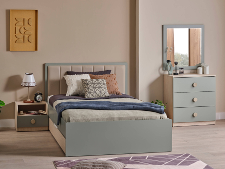 Pat 120x200 cm pentru camera copiilor, Colectia Mono [1]