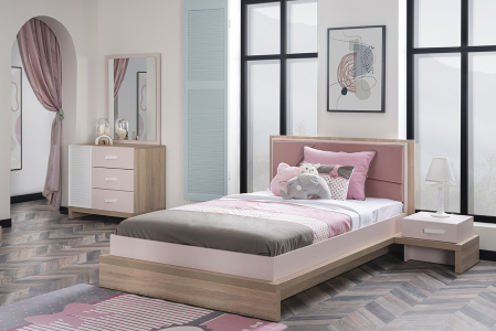 Pat 120x200 cm pentru camera fetelor, Colectia Angel City [2]