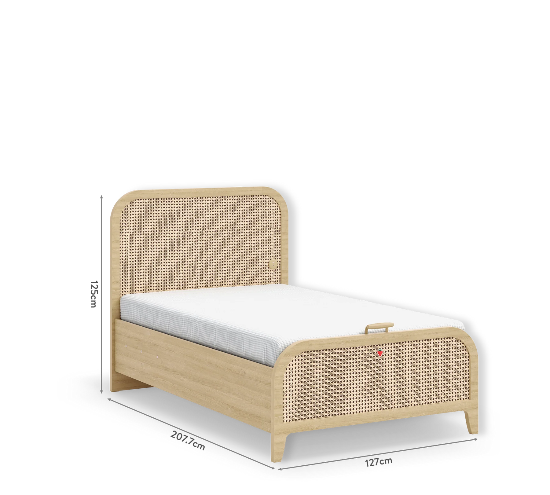 Pat cu lada de depozitare pentru copii 120x200 cm - modern, port USB, colectia Loof New [4]