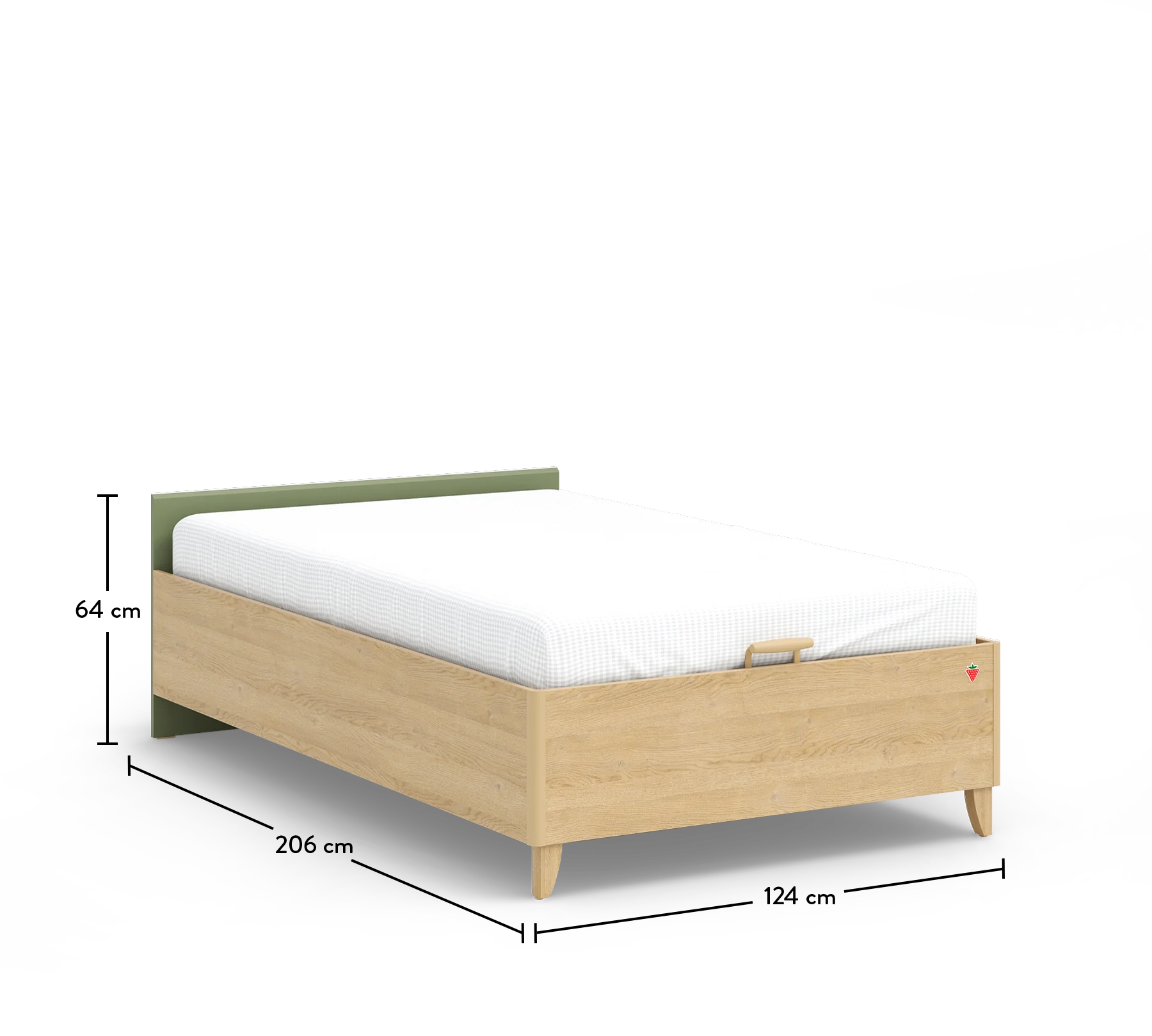 Pat fara tablie, cu spatiu de depozitare, Colectia Loof (120x200 cm)  [5]