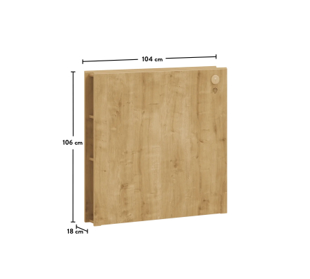 Pat cu tablie cu rafturi si spatiu de depozitare, Colectia Mocha (100x200 cm) [4]