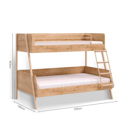 Pat etajat pentru camera copii, Colectia Mocha (90x 200-120x200 cm) [5]