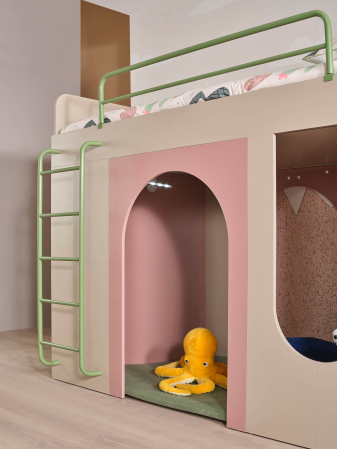 Pat etajat multifunctional pentru camera copii, Colectia Nordic [4]
