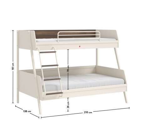 Pat etajat pentru copii, Colectia Lapel (90x 200-120x200 cm) [1]