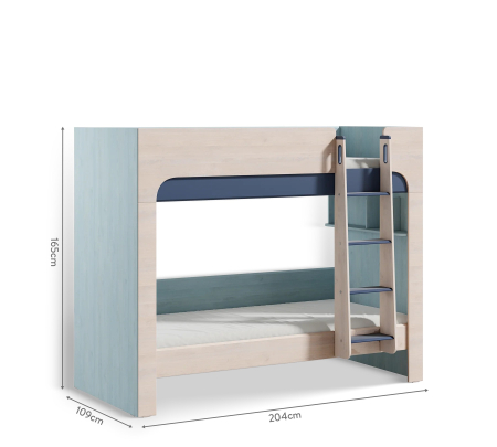 Pat etajat pentru copii, design functional si modern Colectia Trio 90x200 cm [3]