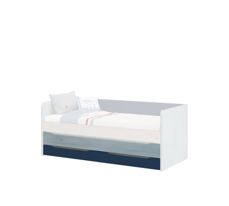 Pat etajat pentru copii Studio trio, cu spațiu de depozitare – saltea 90x200 cm [4]