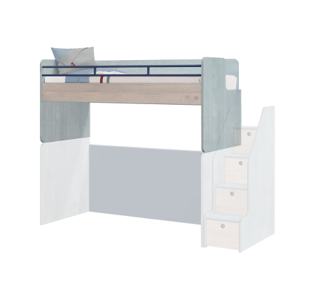 Pat etajat pentru copii Studio trio, cu spațiu de depozitare – saltea 90x200 cm [5]