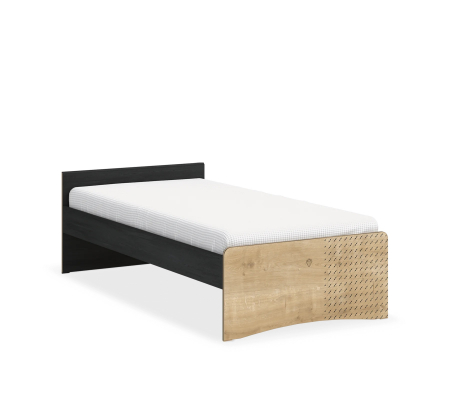 Paturi 100x200 cm - Pat fara tablie, Colectia Black (100x200 cm)