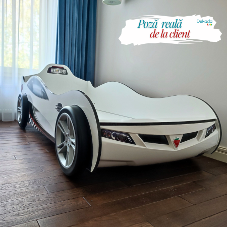 Pat masina Coupe-alba, colectia Champion Racer 90x190 Cm [6]