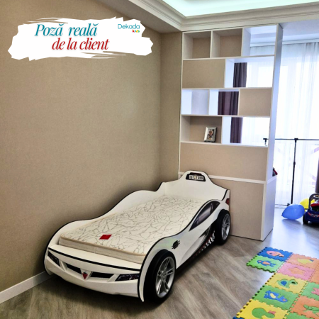 Pat masina Coupe-alba, colectia Champion Racer 90x190 Cm [5]