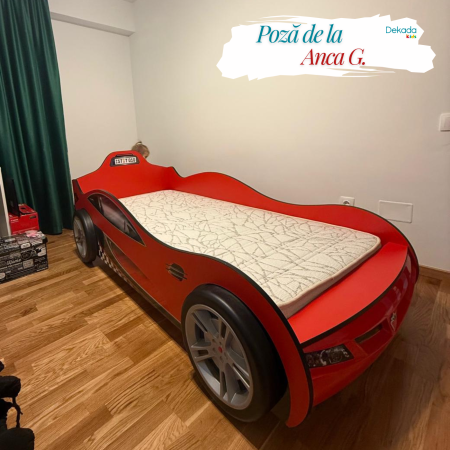 Pat masina Coupe-rosie, colectia Champion Racer 90x190 Cm [3]