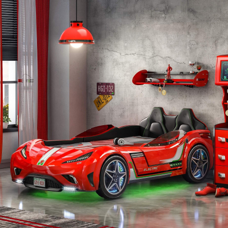 Pat masina GTE-rosu, colectia Champion Racer 100x190 cm [1]