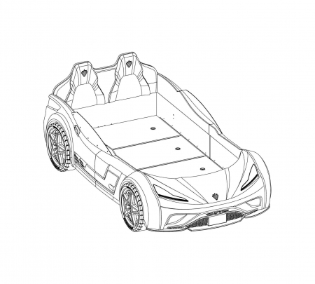 Pat masina GTE-albastru, colectia Champion Racer 100x190 cm [9]