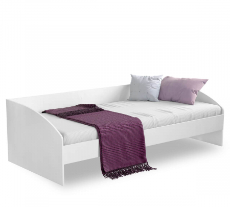 Paturi pentru fete - Pat pentru camera copii Colectia Daybed Alb 90x200 cm