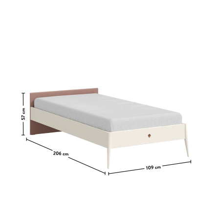 Pat 100x200 cm modern pentru fete cu tablie tapitata – Colectia Elegance [3]